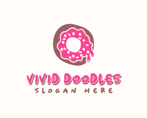 Doughnut Icing Letter O logo design