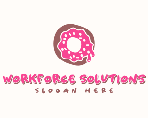 Doughnut Icing Letter O logo design