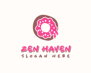 Doughnut Icing Letter O logo design