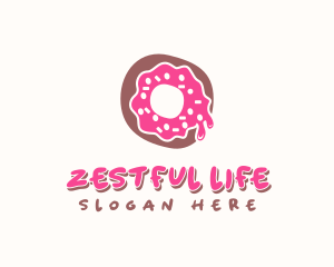 Doughnut Icing Letter O logo design