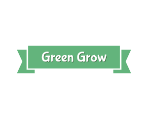 Garden Green Banner logo design