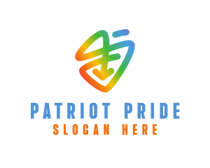 Rainbow Pride Arrow logo design