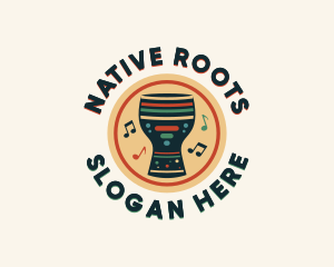 Traditional African Djembe logo design