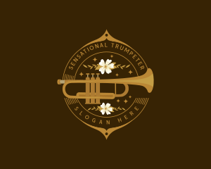 Musical Trumpet Performer logo design