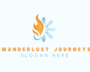 Flame Winter Snowflake logo