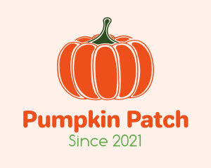 Minimalist Orange Pumpkin  logo