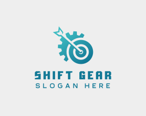 Target Arrow Gear logo design