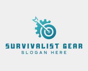 Target Arrow Gear logo design