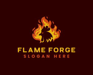 Hot Fire Chicken  logo design