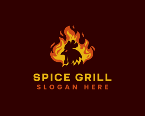 Hot Fire Chicken  logo design