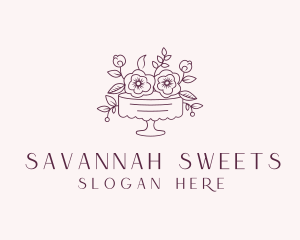 Sweet Flower Cake logo design