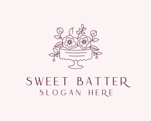 Sweet Flower Cake logo design