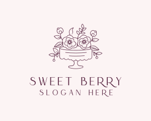 Sweet Flower Cake logo design