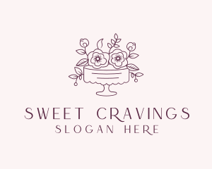 Sweet Flower Cake logo design