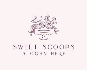 Sweet Flower Cake logo design