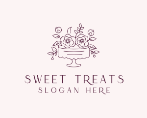 Sweet Flower Cake logo design