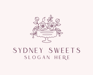 Sweet Flower Cake logo design