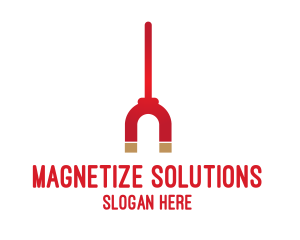 Red Magnet Stick  logo design