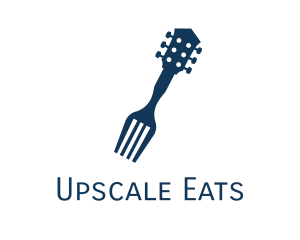 Guitar Fork Food Music Restaurant logo design