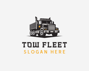 Dump Truck Logistics Trucking logo design