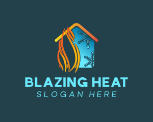 House Heating & Cooling logo design