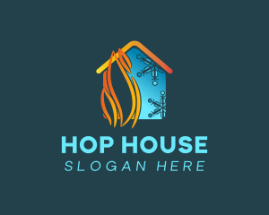 House Heating & Cooling logo design