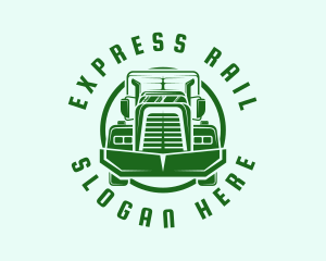 Green Cargo Truck logo design