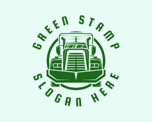 Green Cargo Truck logo design