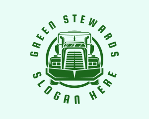 Green Cargo Truck logo design