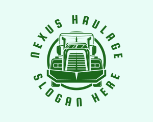 Green Cargo Truck logo design