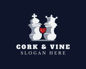 Wine Chess Club Sport logo design