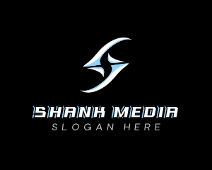 Media Letter S Sleek logo design