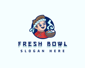 Korean Bibimbap Bowl logo design