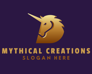 Unicorn Mythical Creature logo design