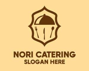 Culinary Catering Cloche Badge logo design