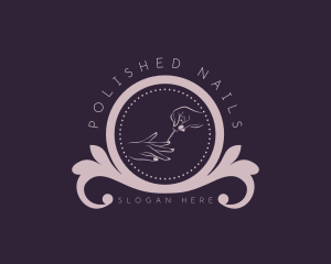 Nail Polish Manicure logo design