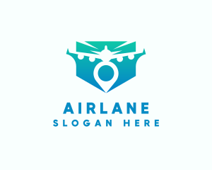 Airplane Travel Location logo