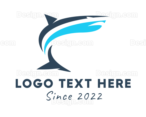 Aquarium Marine Shark Logo