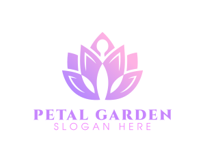 Yoga Lotus Meditation logo design