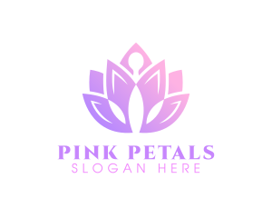 Yoga Lotus Meditation logo design