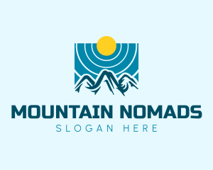 Mountain Sky Sun logo design