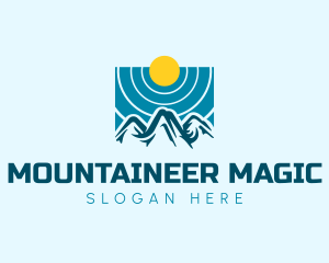 Mountain Sky Sun logo design