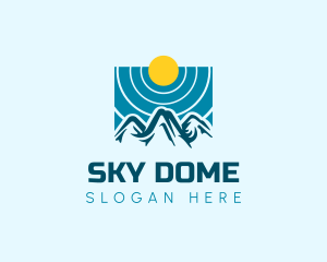 Mountain Sky Sun logo design