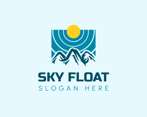 Mountain Sky Sun logo design