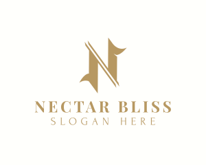 Gothic Luxury Business Letter N logo design