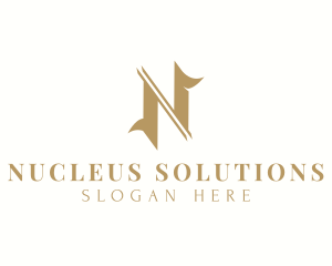 Gothic Luxury Business Letter N logo design