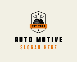 Tire Wheels Automotive logo design