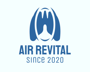 Blue Respiratory Lungs logo