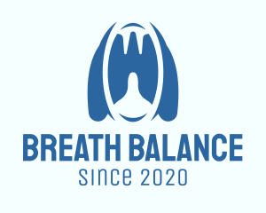 Blue Respiratory Lungs logo