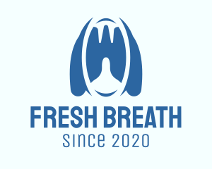 Blue Respiratory Lungs logo design